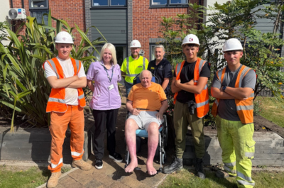 McPhillips apprentices boost green spaces at Telford care home