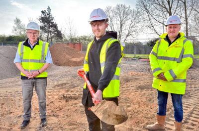 Building work underway on affordable bungalow development in Wem